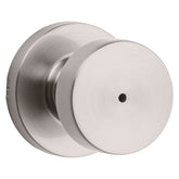Kwikset Signature Series 730PSK RDT 15 CP Privacy Door Lock, Pismo Design, Knob Handle, Satin Nickel, Zinc, Silver